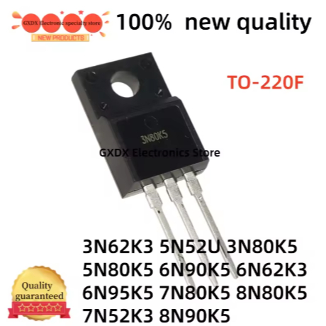 5PCS 100% คุณภาพใหม่ STF3N62K3 5N80K5 5N52U 6N90K5 6N95K5 7N52K3 8N80K5 TO-220F