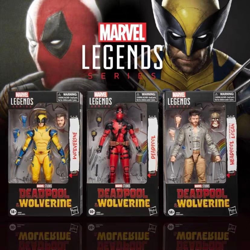 Hasbro Marvel Legends Deadpool & Wolverine ภาพยนตร์ 3-Pack ชุด Wolverine Deadpool Headpool Logan Mut