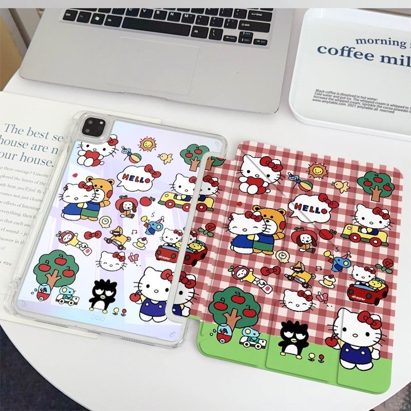 HelloKittyสําหรับiPad Air8 2026 M4 11in Air7 6 5 4 10.9" iPad Gen 11th A16 2025 10th 2022 Y + 3 พับA