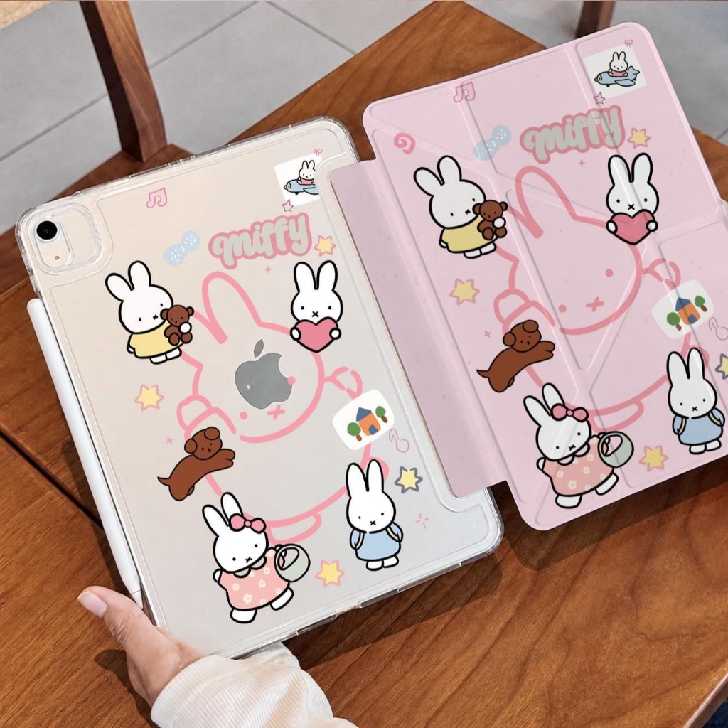 MiffyสําหรับiPad Air8 2026 M4 11in Air7 6 5 4 10.9" iPad Gen 11th A16 2025 10th 2022 Y + 3 พับArylic