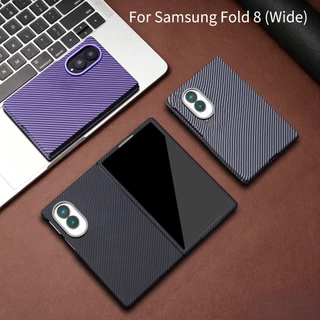 SAMSUNG คาร์บอนไฟเบอร์ไร้สายชาร์จกรณีเหมาะสําหรับ ซัมซุง กาแลคซี Z พับ8อัลตร้าพับ3 4 5 6 7บางเฉียบผิวรู้สึกแม่เหล็กพับกรณีฝาครอบป้องกันด้วยฟิล์มแก้วหน้