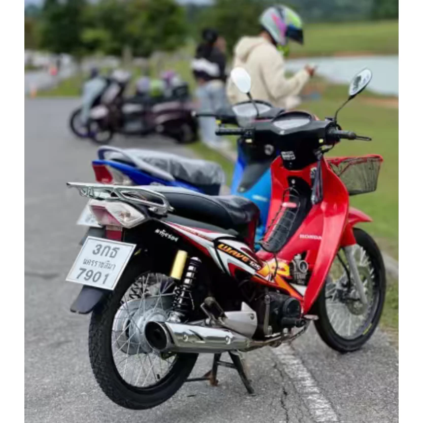 เหล็กกันตกแท้Hondaตรงรุ่นเวฟ125 หัวเถิก,S,Rใส่ได้เลยครับสายทัวร์ริ่งแข่งแรง thumbnail 7