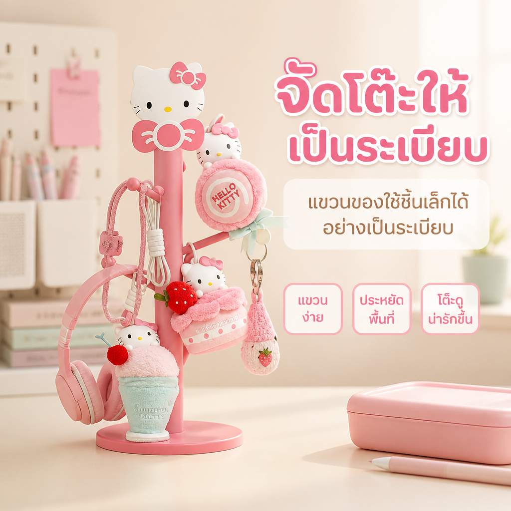 [Aria] hello kitty Storage Rack Lazy High-value Shelf