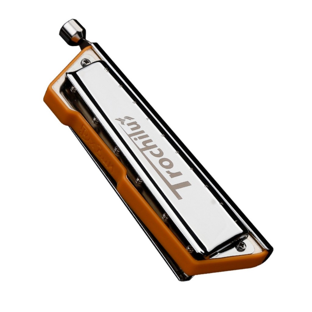 JDR Trochilus 10 หลุม Chromatic Harmonica สีเหลือง