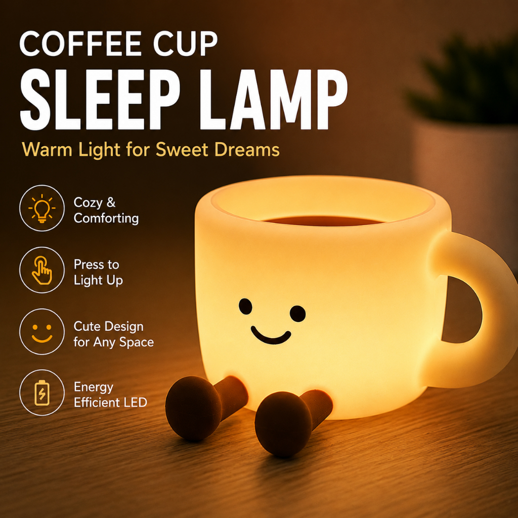 ถ้วยกาแฟน่ารักไฟกลางคืน นํา ยูเอสบี ชาร์จการควบคุมแบบสัมผัสนุ่มอบอุ่นโคมไฟข้างเตียงสําหรับห้องนอนตกแต่งบ้านของขวัญ