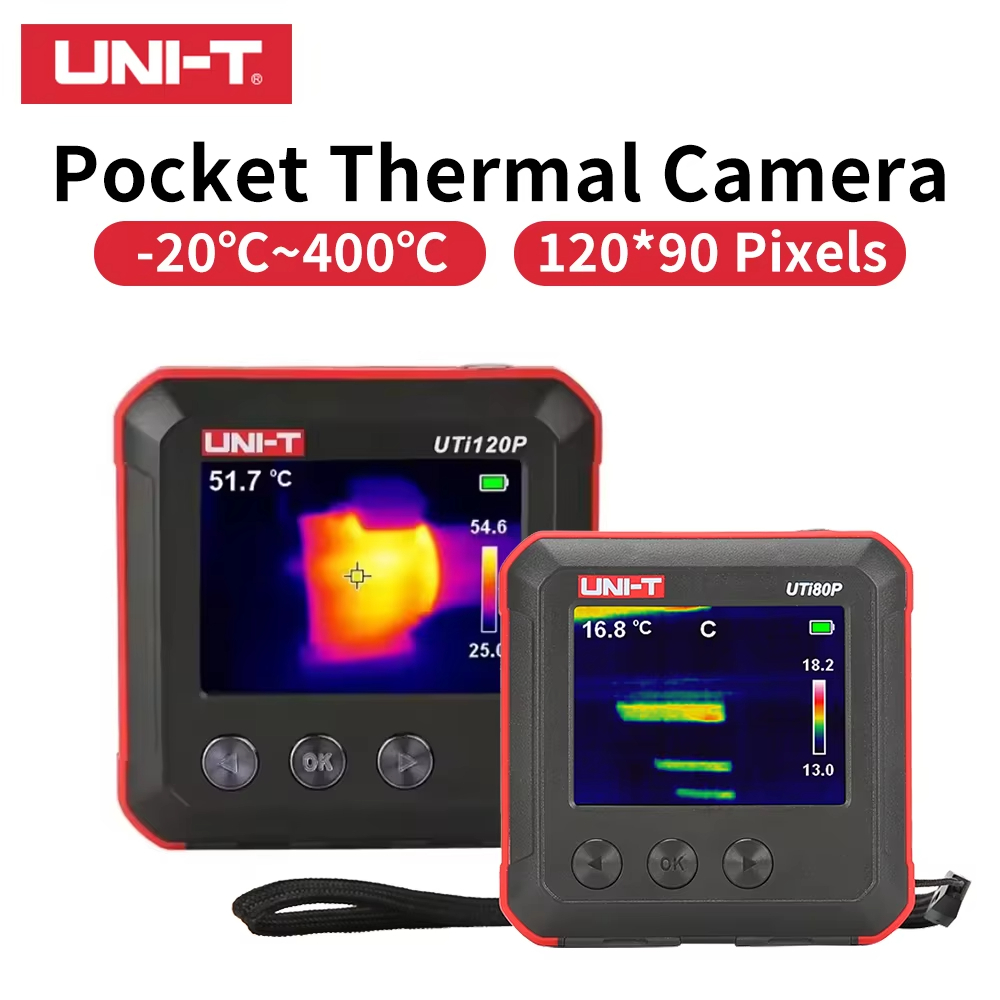 UNI-T Pocket Thermal Camera | 120x90 IR ความละเอียด -20°ค~400°ซี | สําหรับการสูญเสียพลังงาน, Blockag