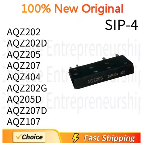 1 ชิ้น SIP-4​ AQZ202 AQZ202D AQZ205 AQZ207 AQZ404 AQZ202G AQ205D AQZ207D AQZ107 SIP-4​ รีเลย์ Optoco
