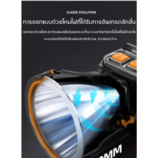 【 10 ปี】ไฟฉายคาดหัว T120 ไฟส่องกบ ของแท้ 100% แบตอึด48-72ชม LED ชาร์จ USBกันน้ำ ไฟสายคาดหัว