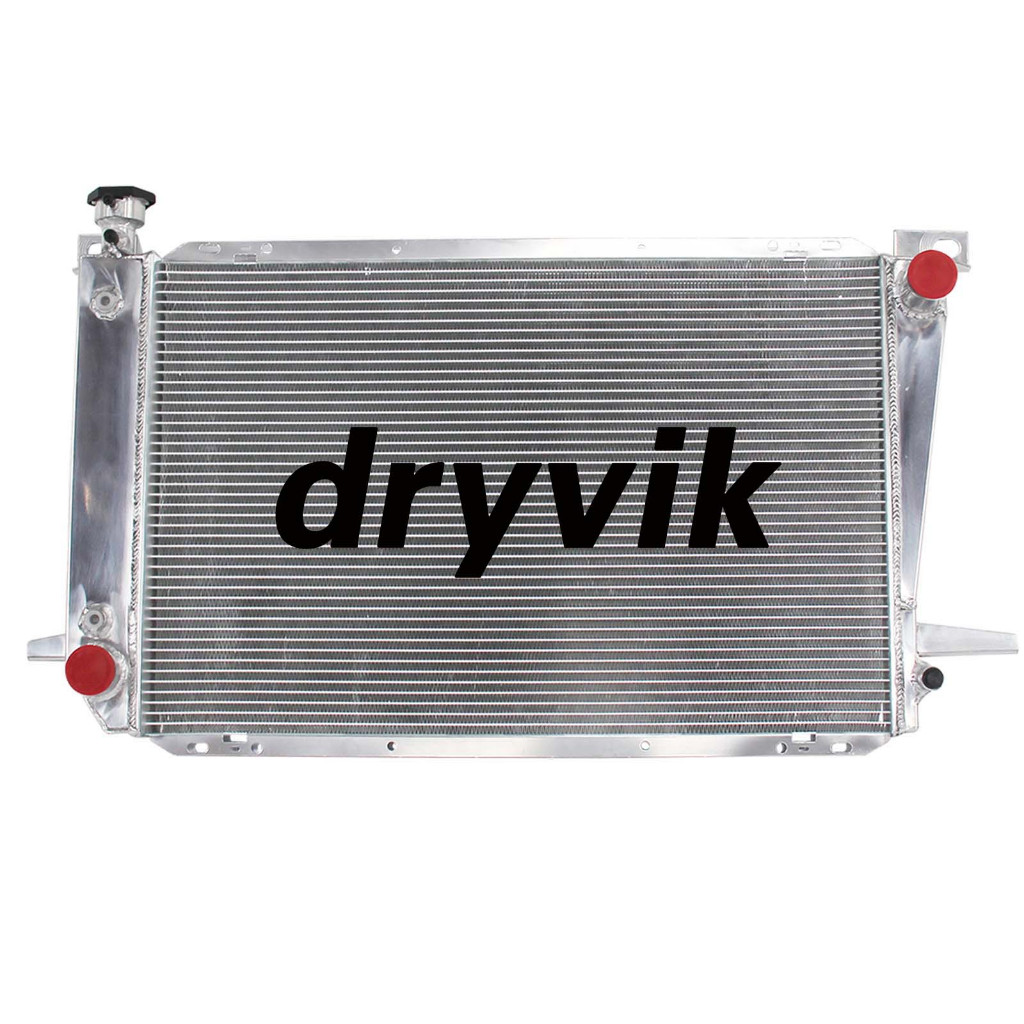 อลูมิเนียม 3 แถวหม้อน้ําสําหรับ 1985-1997 Ford Bronco F-150 F-200 F-250 F-350 5.0L 5.8L V8 เกียร์อัต