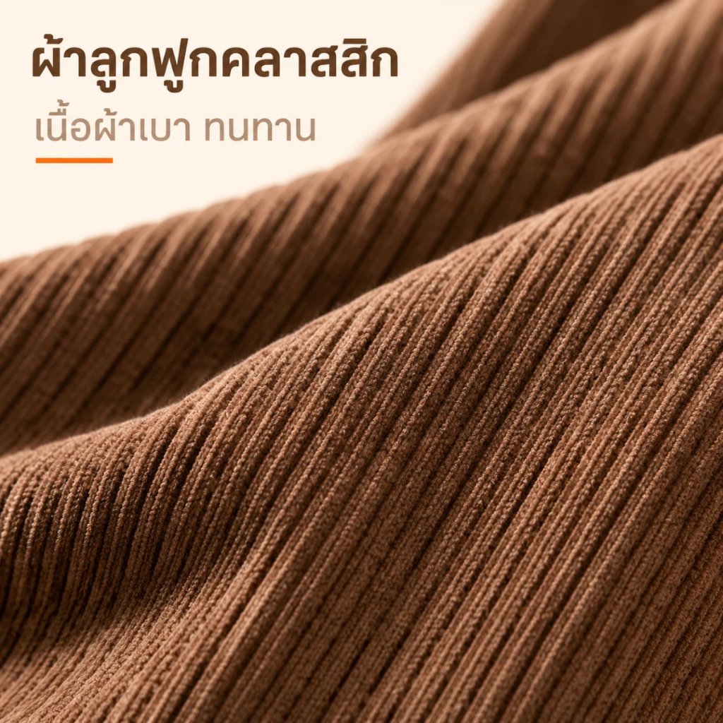 5TERYเสื้อเชิ้ตผู้ชา เสื้อเชิ้ตแขนยาว ผ้าลูกฟูก รูปที่ 6