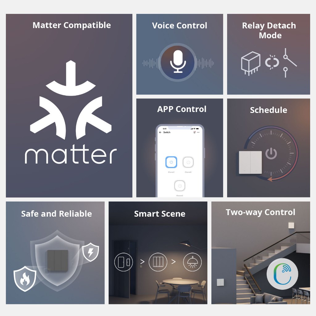 SONOFF M5 120 Matter M5 Matter ความเข้ากันได้ SwitchMan รูปที่ 2