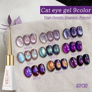 XEIJAYI 10ml-Purple Cats Eye Gel Nail Polish, สีติดทนนาน, เหมาะสําหรับทุกสีผิว