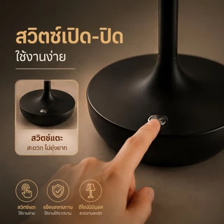 NHLS ผ้าโคมไฟตั้งโต๊ะ ดีไซน์หรูหรา Modern Nordic E27 LED USB การควบคุมแบบสัมผัส ความสว่าง3ระดับ ในร่มข้างเตียงห้องนอนห้องรับแขก ตกแต่งโรแมนติก