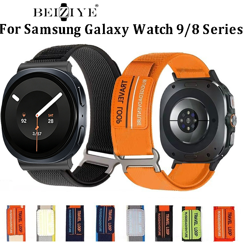 ไนลอน Travel Loop สําหรับ Samsung Galaxy Watch 9 8 40 มม.44 มม.8 คลาสสิก 46 มม.กีฬาสําหรับ Galaxy Watch Ultra 2/Ultra 2 สร้อยข้อมือ