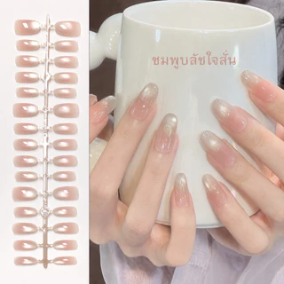ใส่พร้อมสต็อกสั้นรูปไข่สวมใส่เล็บบลัชแมวตาเล็บพรีทําเล็บบริสุทธิ์ปรารถนาสไตล์ ผู้มีอิทธิพล ร้อนขายแพทช์สวมใส่เล็บปลอม