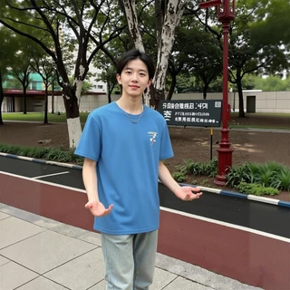 【เลือก 2 ชิ้น】เสื้อรุ่นใหม่นี้มีให้เลือก 7 สี ดีไซน์เรียบง่าย แขนสั้น คอกลม และผลิตจากผ้าที่นุ่มสบาย ระบายอากาศได้ดี และดูดซับเหงื่อ