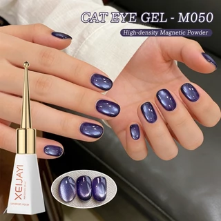 XEIJAYI 10ml-ยาทาเล็บเจลตาแมวสีฟ้าสีม่วงเข้ม หรูหราต่ํา เหมาะสําหรับร้านเสริมสวยและทุกสีผิว