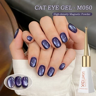 XEIJAYI 10ml-ยาทาเล็บเจลตาแมวสีฟ้าสีม่วงเข้ม หรูหราต่ํา เหมาะสําหรับร้านเสริมสวยและทุกสีผิว