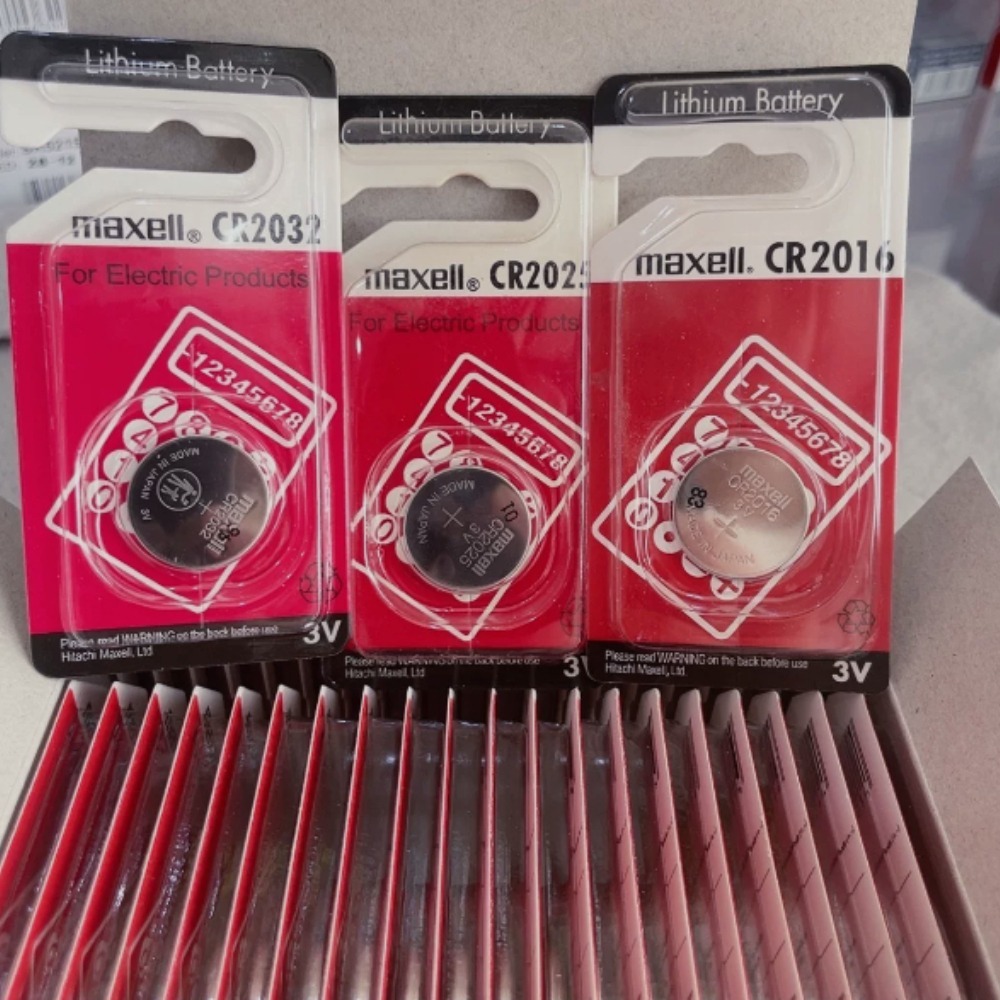 Maxell CR2032 CR2025 CR2016 CR16 CR1620 CR1632 CR1220 CR2430 CR2450 ปุ่มแบตเตอรี่การ์ดเดี่ยว.