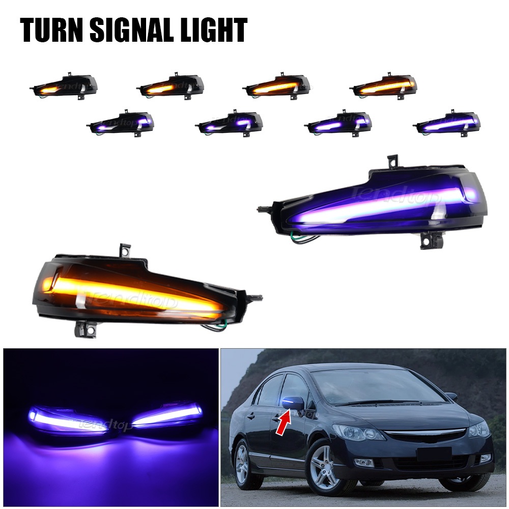 2 ชิ้น กระจกมองหลัง ไฟเลี้ยว สําหรับ Honda Civic Mk8 Sedan FA1 FA2 FA3 FA4 FA5