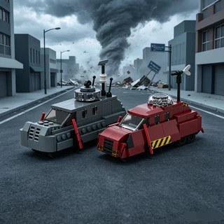 TIV 2 (Tornado Intercept ยานพาหนะ 2) รถ Building Blocks ของเล่นเด็ก 174PCS อิฐ DIY ของขวัญสําหรับผู้ใหญ่รถ MOC-216529