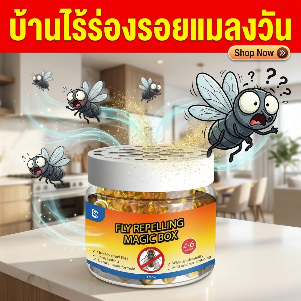 🚫🪰พื้นที่ปลอดแมลงวัน🪰🚫 HB ไล่แมลงวัน กำจัดแมลงวัน ไล่แมลงหวี่ ไล่แมลงวี่ เติมน้ำเพื่อใช้งานซ้ำได้ ดัก ที่