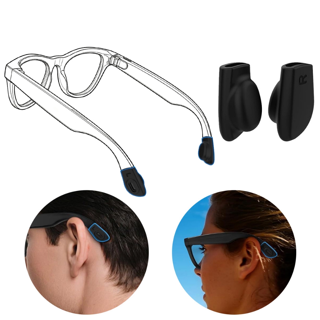Ankndo 6 ชิ้นซิลิโคนแว่นตาหู Grips สําหรับ Meta แว่นตา Anti slip จมูก Pads Soft หูเคล็ดลับสําหรับ RayBan Meta Wayfarer/Skyler/Headliner