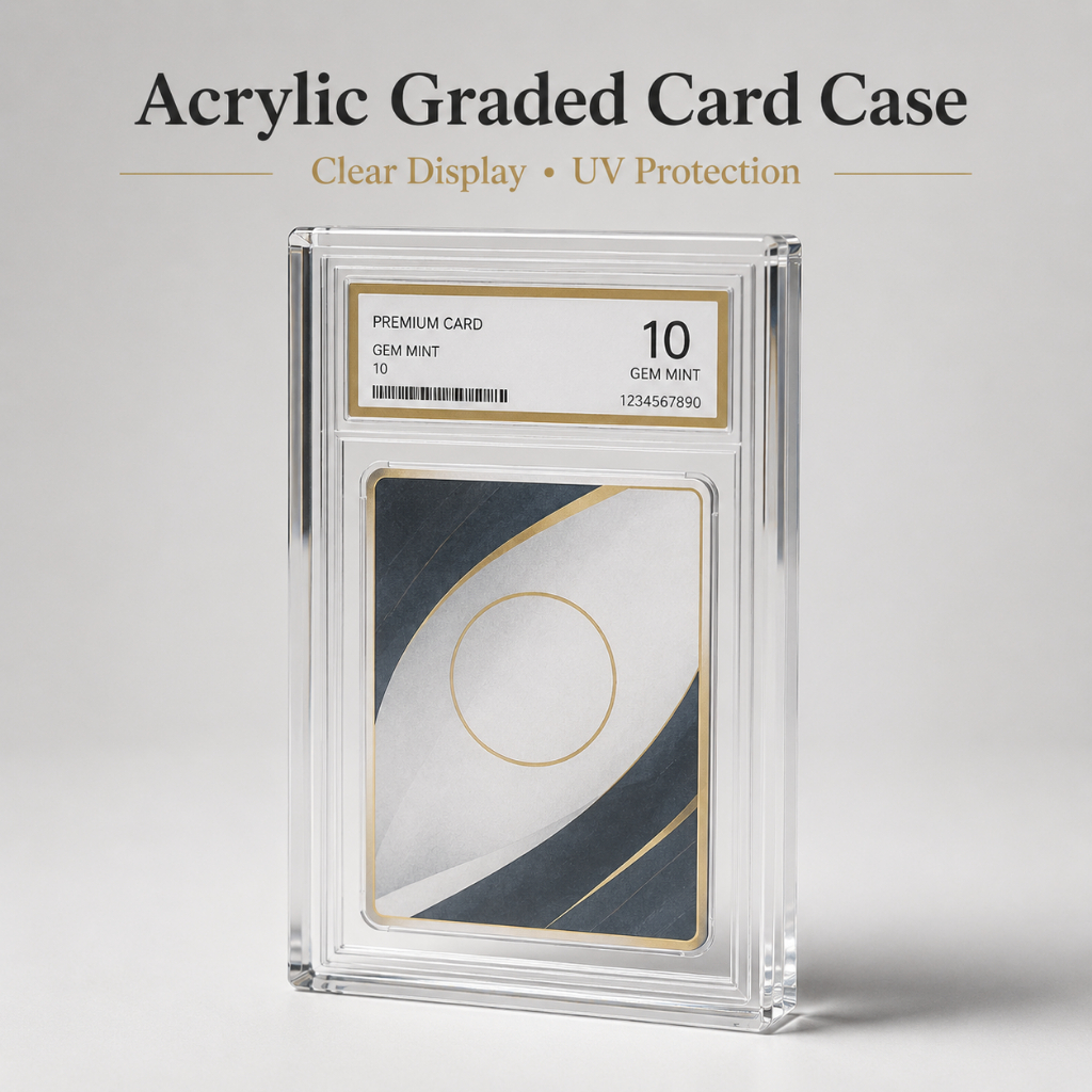 อะคริลิค Graded Card Collectible Slab อะคริลิคสําหรับ PSA Graded Cards – ป้องกันรังสียูวี, TCG Grading Card Slab Protector