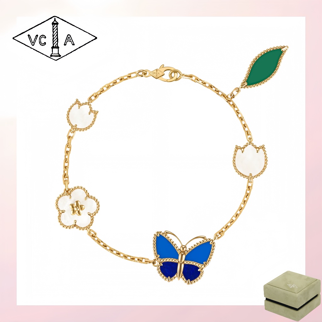 VCA Luxury Casual Jewelry Accessories (รวมกล่องบรรจุภัณฑ์) - High-qlity Luxury Lucky Spring Butterfl