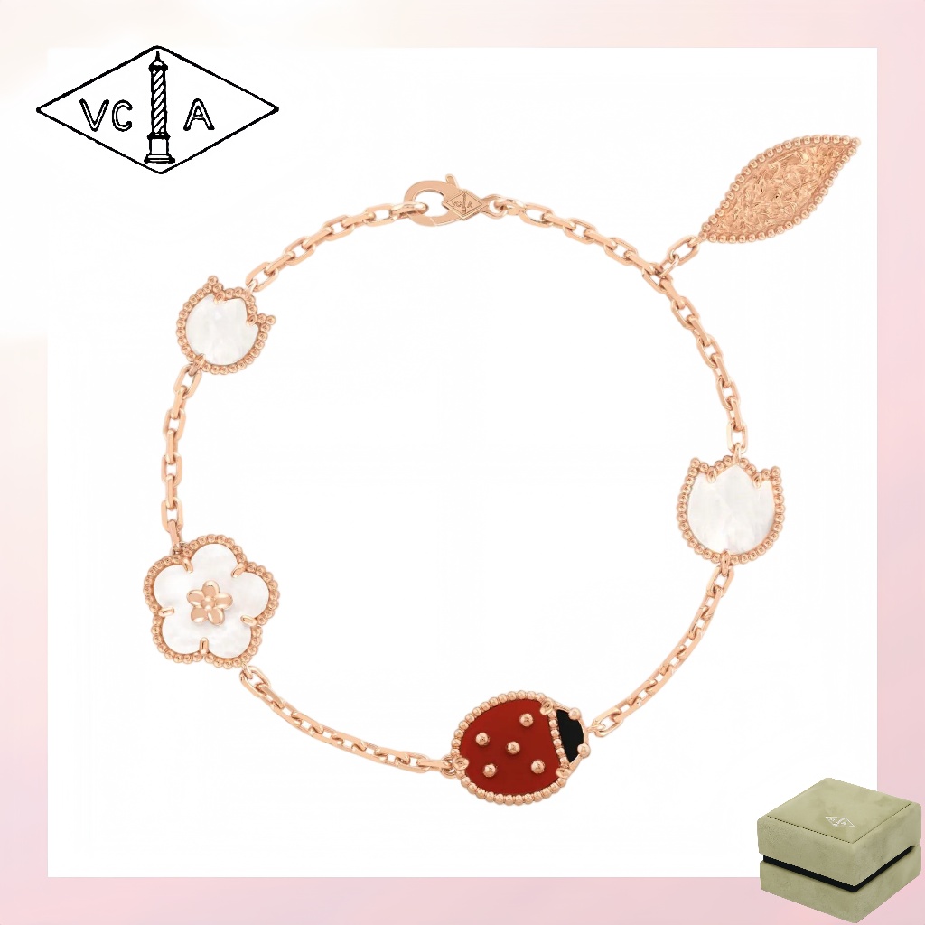 VCA Luxury Casual Jewelry Accessories (รวมกล่องบรรจุภัณฑ์) - High-qlity Luxury Lucky Spring Bracelet