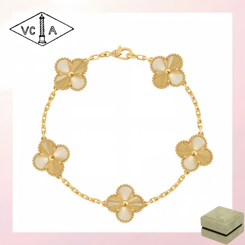 VCA Luxury Casual Jewelry Accessories (รวมกล่องบรรจุภัณฑ์) - High-qlity Luxury Vintage Alhambra brac