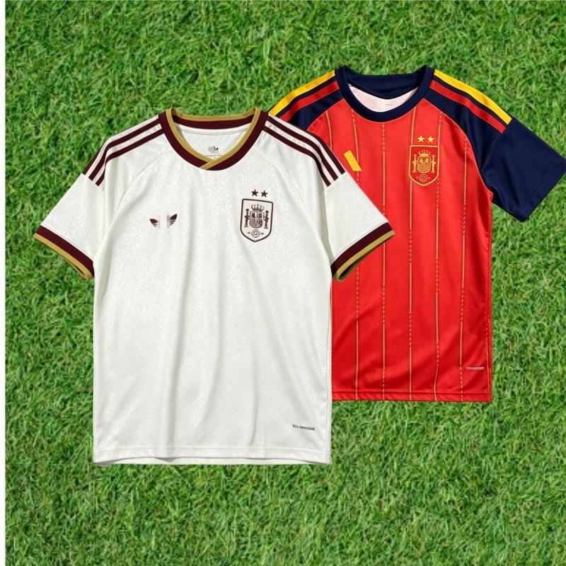 【★★】เสื้อทีเชิ้ตสไตล์แฟนบอลสเปน 2 ดาว แชมป์โลก 2026 หมายเลขยามัล