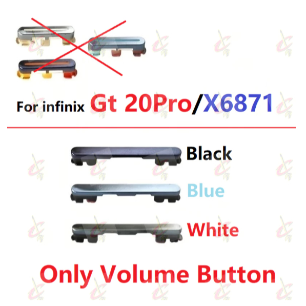 เฟล็กซ์ปุ่มปรับระดับเสียงสวิตช์ไฟสําหรับ Infinix GT 20 Pro X6871