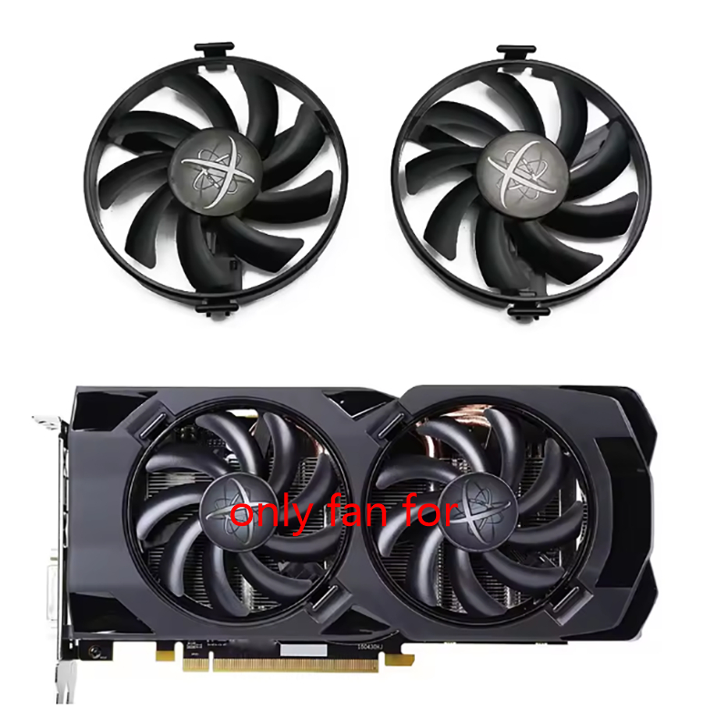FDC10U12S9-C RX480 RX470 RX470D Cooler พัดลมเปลี่ยนสําหรับ XFX Radeon RX 480 470D RS หมาป่าสีดํากราฟ