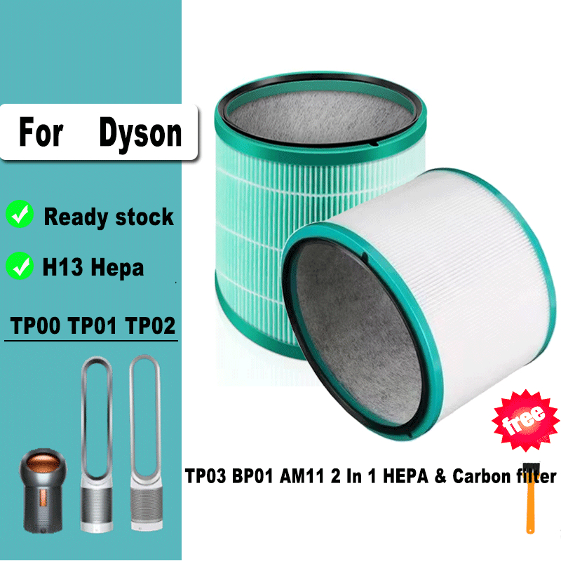 เปลี่ยนเข้ากันได้กับ TP00 TP01 TP02 TP03 BP01 AM11 2 In 1 HEPA & Carbon filter
