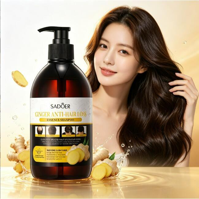 SADOER Ginger Anti-shedding Hair Shampoo ความจุขนาดใหญ่ 500ml Ginger Essence Clean Oil Control บริษั