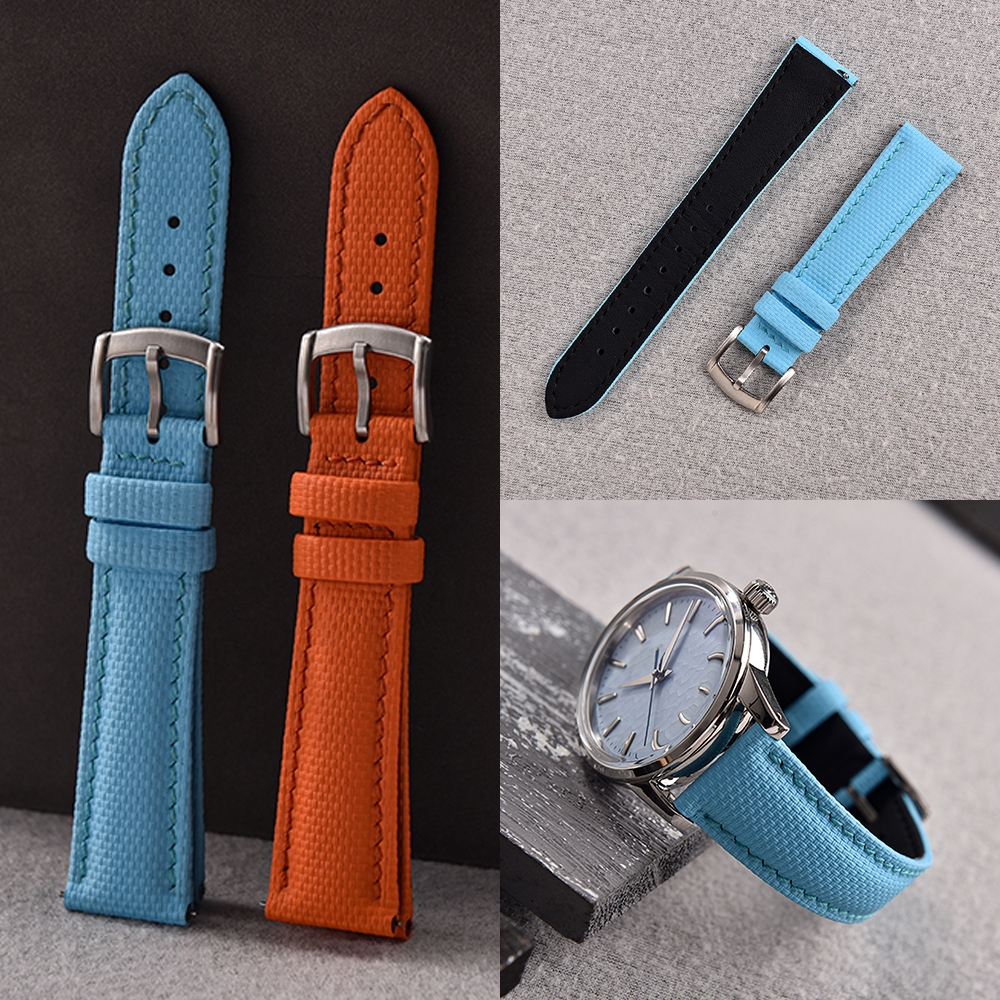 Unisex Quick Release สายนาฬิกา 18/19/20/21/22 มม.FKM หนังยางกันน้ํา Sailcloth สายคล้องคอสําหรับ O-me