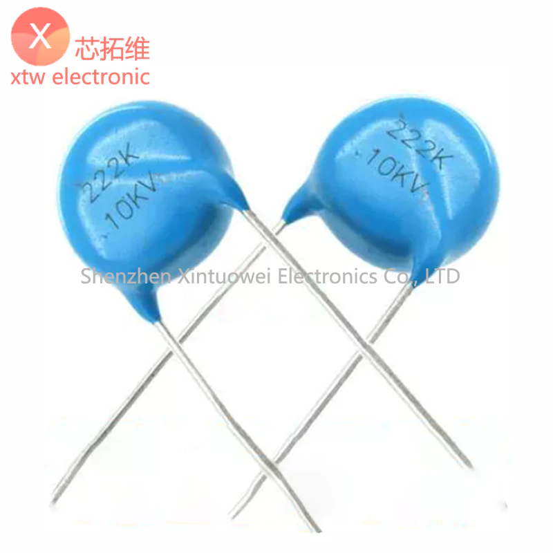 5 ชิ้น/ล็อต 10KV222K ตัวเก็บประจุพอร์ซเลนแรงดันสูง 10KV 0.0022UF 2200PF 222 2.2NF