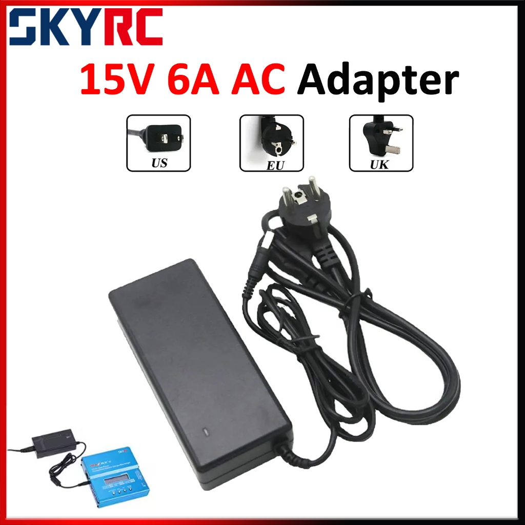 SKYRC อะแดปเตอร์ AC เป็น DC 15V 6A แหล่งจ่ายไฟสําหรับ IMAX B6 MINI iMAX B6AC EU/UK/US