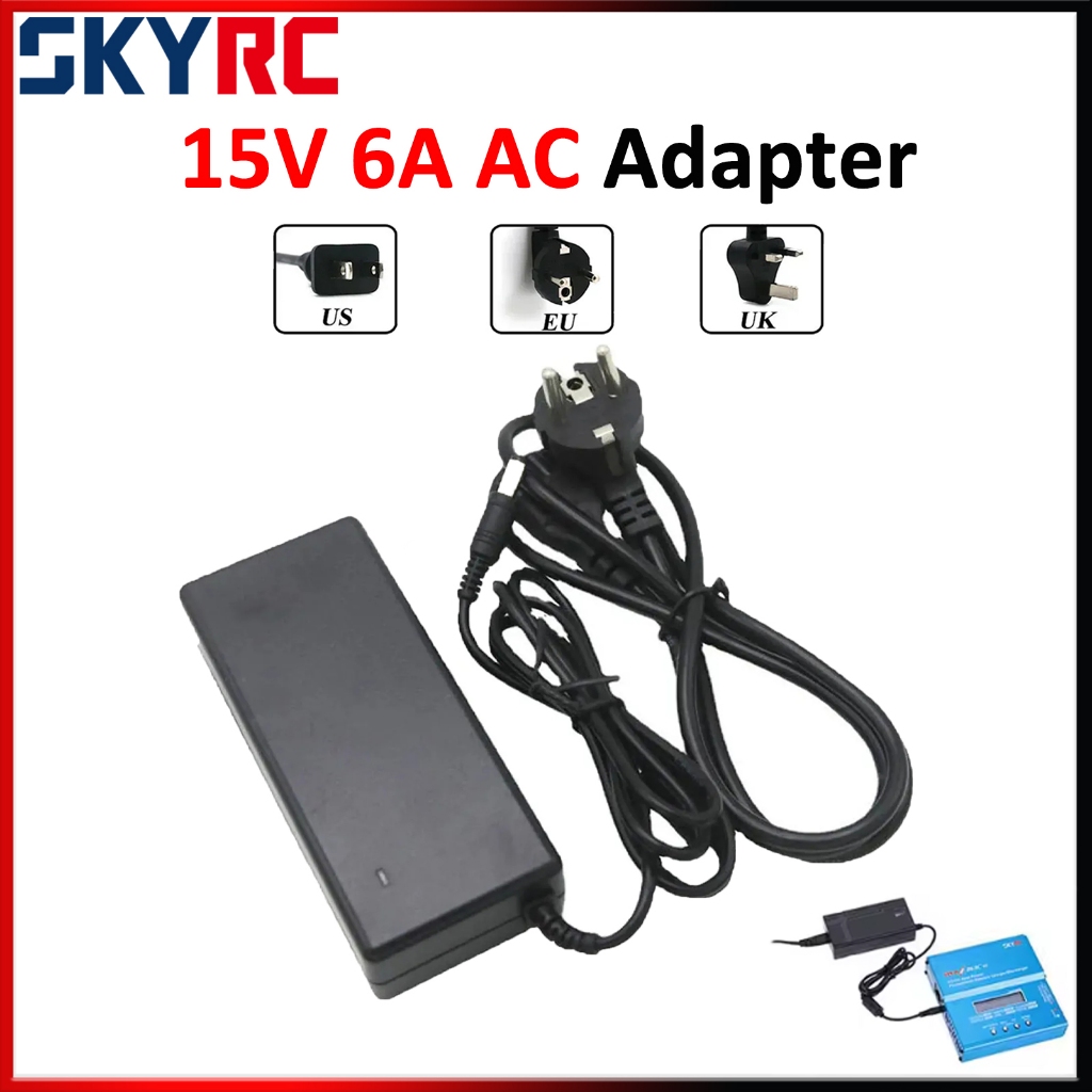 SKYRC อะแดปเตอร์ AC เป็น DC 15V 6A แหล่งจ่ายไฟสําหรับ IMAX B6 MINI iMAX B6AC EU/UK/US อุปกรณ์เสริม