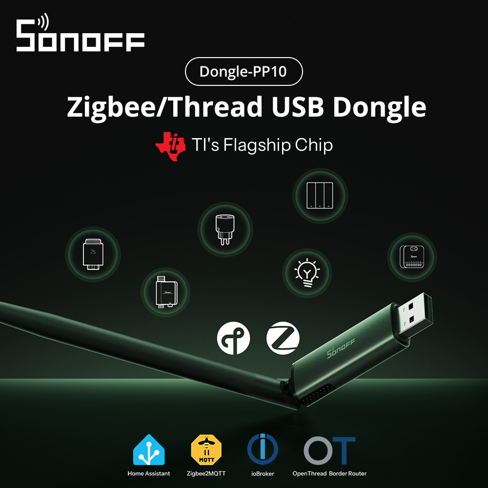 SONOFF Dongle-PP10 Dongle Plus CC2674P10 Zigbee/Thread USB Dongle Flagship Dual-Protocol Performance ทํางานร่วมกับ Home Assistant Zigbee2MQTT OTBR