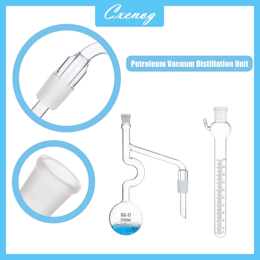 250ML ปิโตรเลียม Fractionation Apparatus Cremser Flask Fractionating Flask ห้องปฏิบัติการเครื่องแก้ว