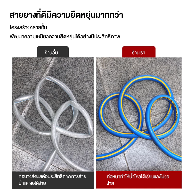 สายยางสีฟ้า 3 ชั้น 4 หุน 1/2 พร้อมหัวฉีด 10-50 ม. thumbnail 6