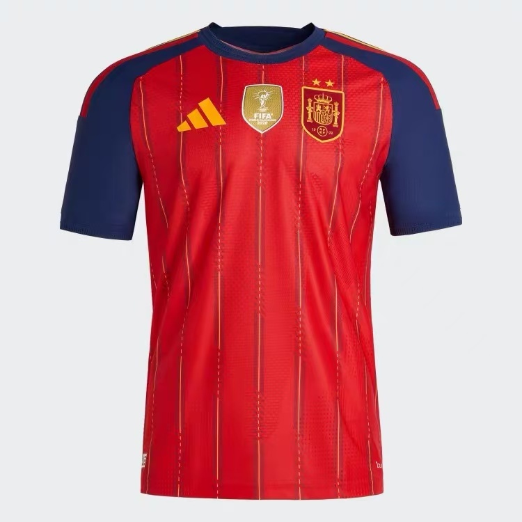 ปรับแต่ง 2026 สองดาวฟุตบอลโลกสเปนแขนสั้นกีฬาลำลองเสื้อฟุตบอล