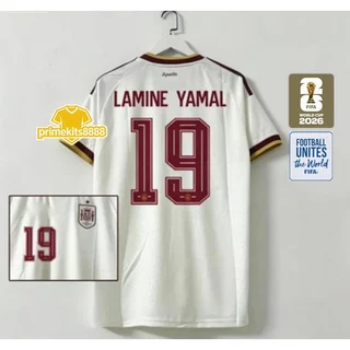 แฟนๆ Edition Spainteam 2026/27 ผู้ชาย XIBANYA Away แขนสั้นเสื้อฟุตบอลเสื้อยืด S-4XL