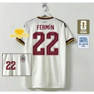 แฟนๆ Edition Spainteam 2026/27 ผู้ชาย XIBANYA Away แขนสั้นเสื้อฟุตบอลเสื้อยืด S-4XL