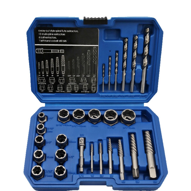 TT Tools ชุดลูกบล็อกถอดน็อตเสีย 3/8" สกรูรูด พร้อมดอกเจาะ และดอกถอนเกลียว 26 ตัว/ชุด รุ่น KN-SW048