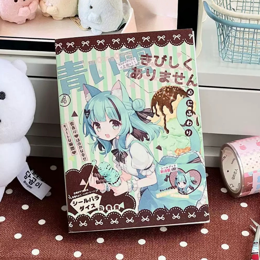สมุดสติกเกอร์ตัดขอบ ลายสาววาดมือ วัสดุทำสมุดบันทึก ตกแต่งแก้ว เคสโทรศัพท์