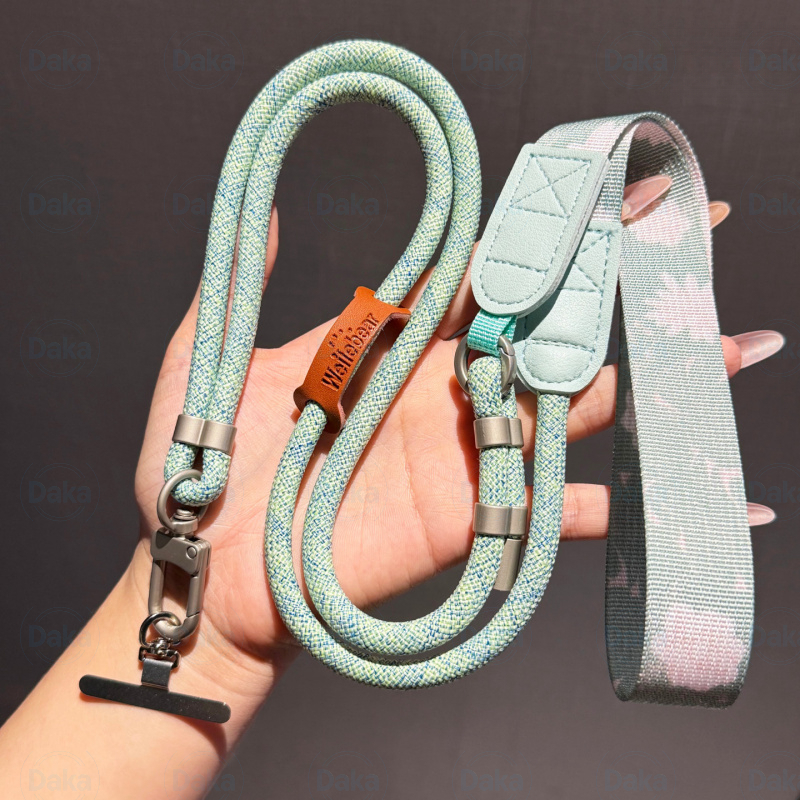 High-End หนังโทรศัพท์มือถือ Lanyard ปรับ Cross-Body สามารถ Carrieed แขวนคอกว้างไม่ Strangle กระเป๋า Anti-Theft Universal เชือกโทรศัพท์