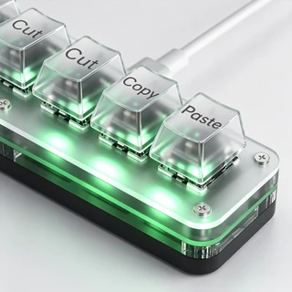 Mini 3-Key Cut Copy Paste Ctrl XC ทางลัด RGB Macro OSU ปุ่มกดตั้งโปรแกรมได้เครื่องกล